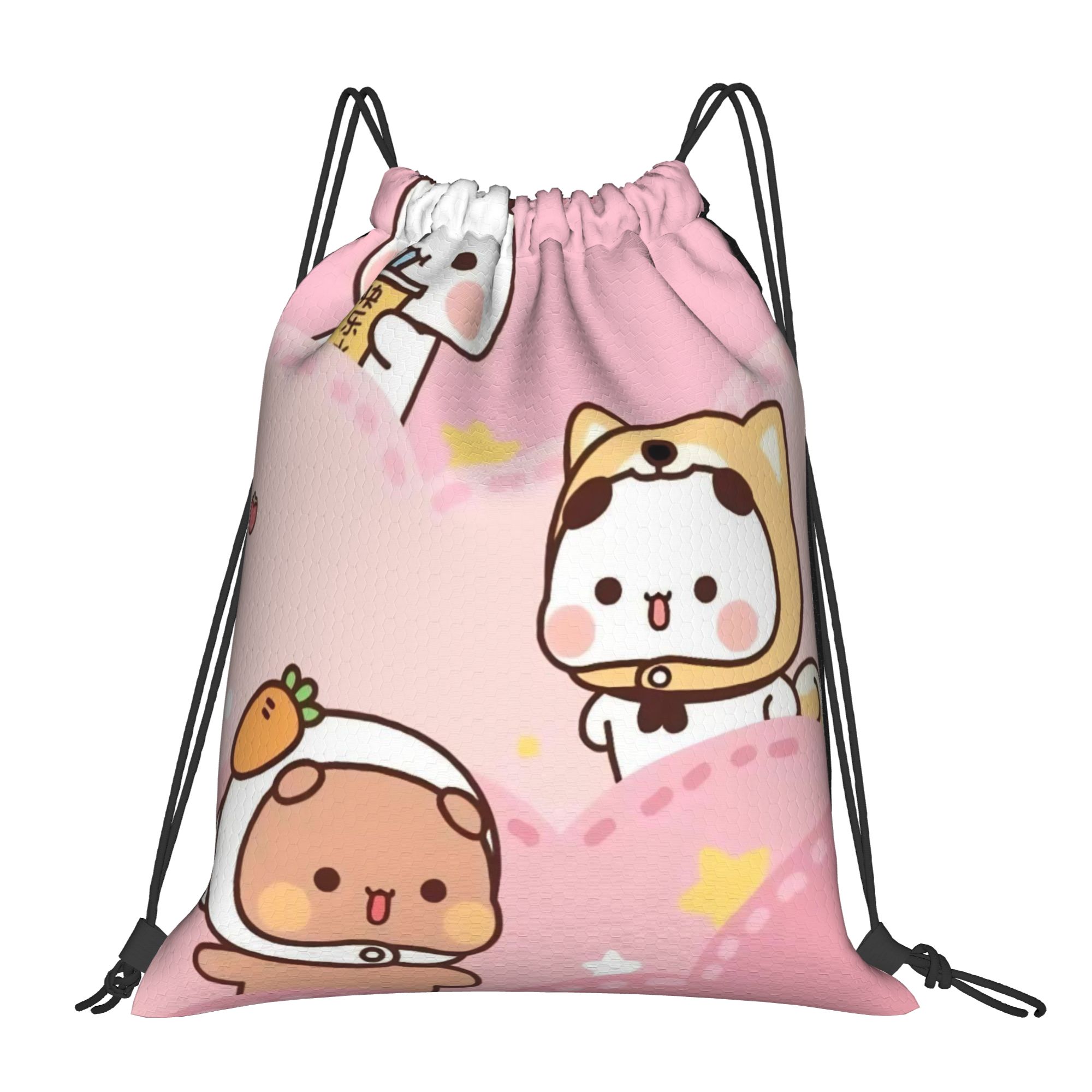 Drawstring Gym Bag - Cartoon Panda Bubu Dudu Drawstring Bags