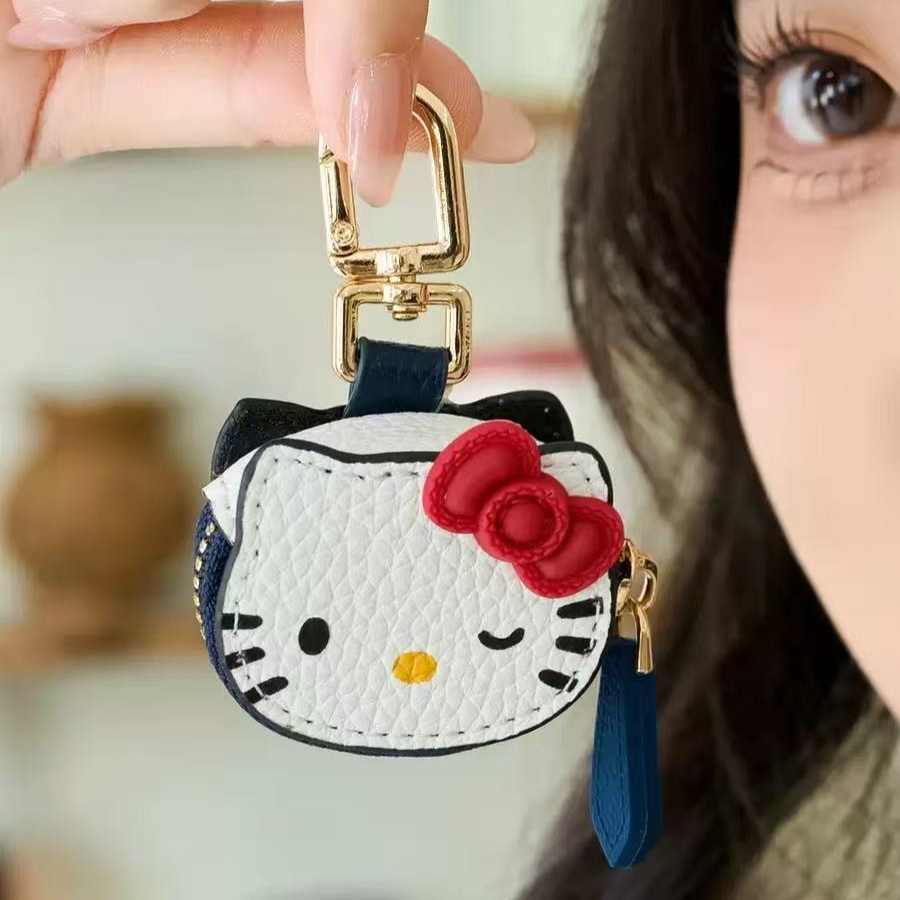 Mini Backpack Purse - HelloKitty Fashion Versatile Cartoon Leather Keychain,