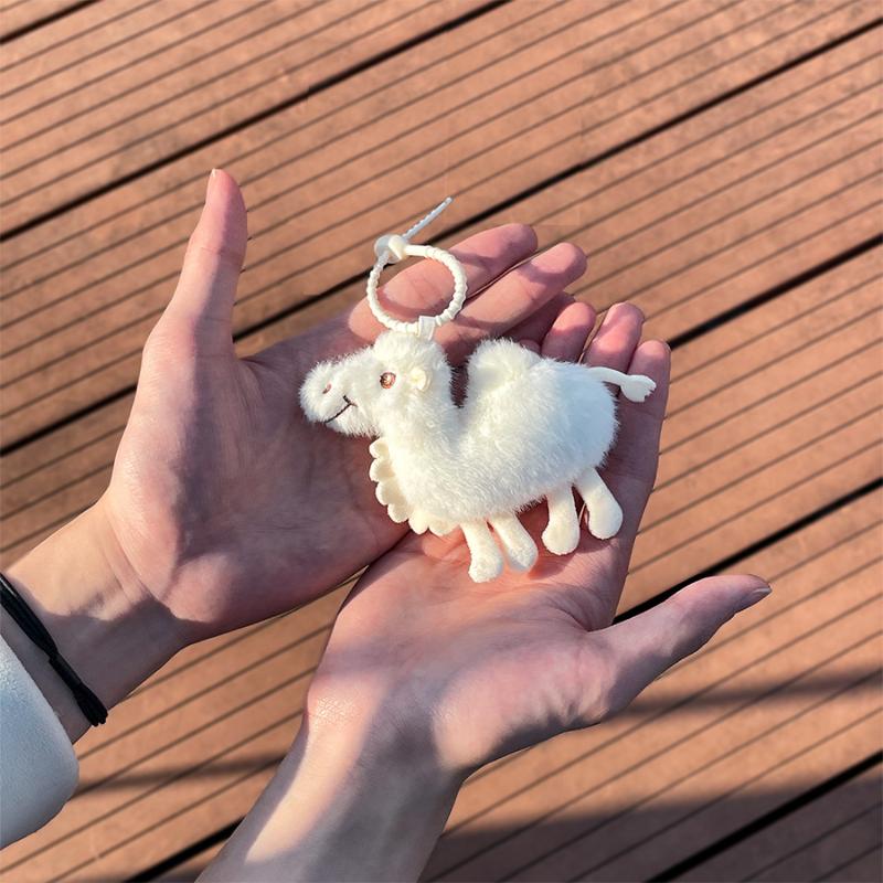 1PCS Mini Camel Plush Keychain - Mini Backpack Purse 评论和价格