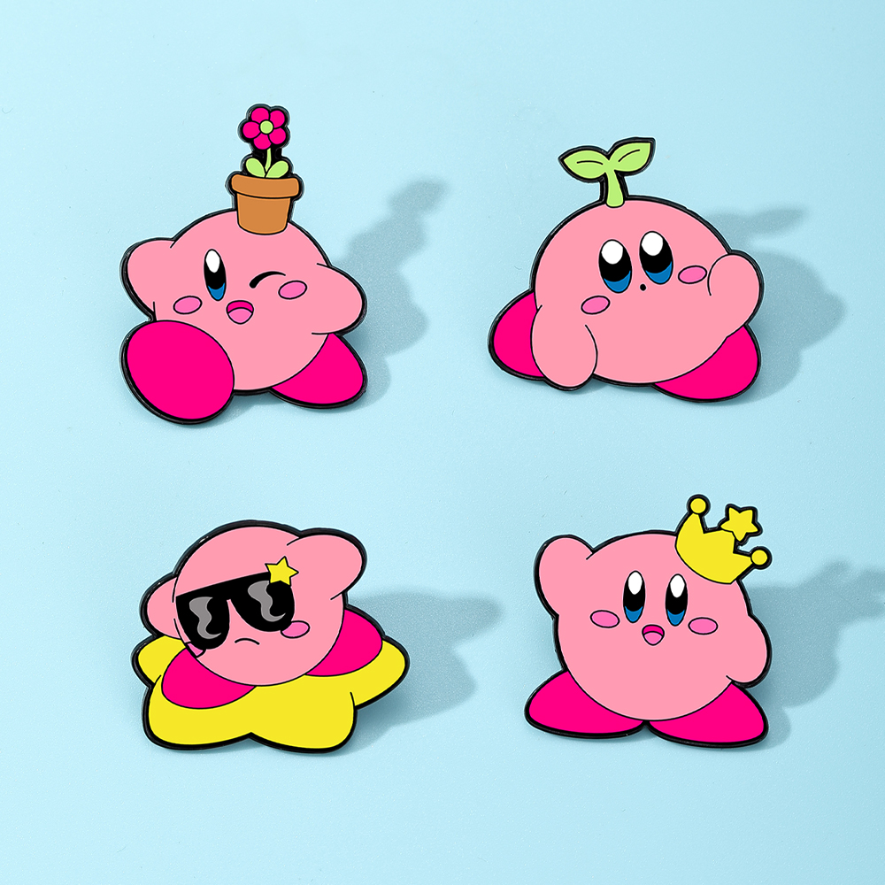 4pcs Kirby Enamel Lapel Pins S - Fashion Backpack Women 评论和价格