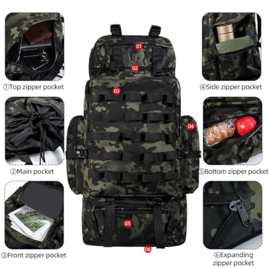 70L/100L Camping Hiking Backpa - Hiking Backpack Waterproof 评论和价格