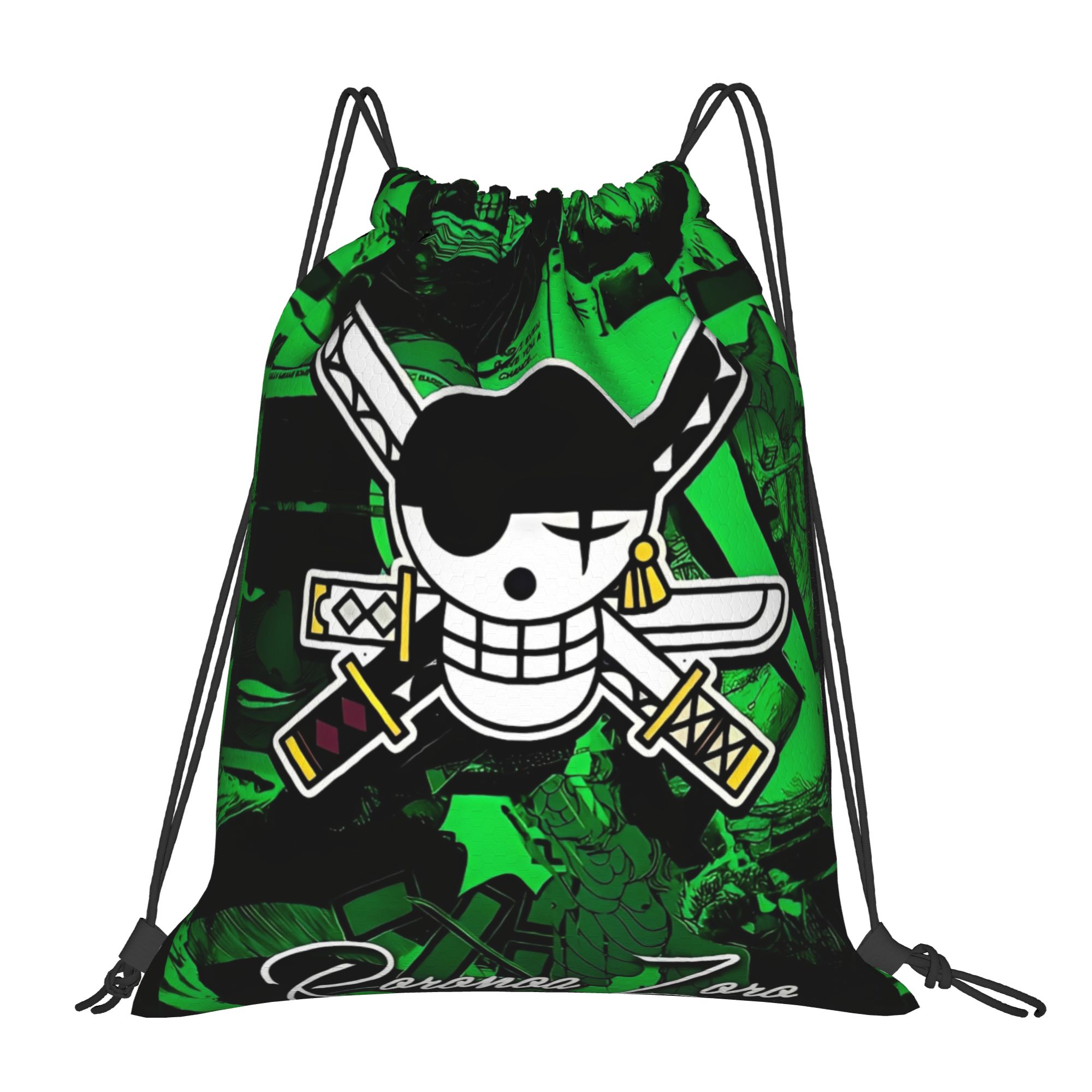 One Piece Zoro Skull Backpack  - Drawstring Gym Bag 评论和价格