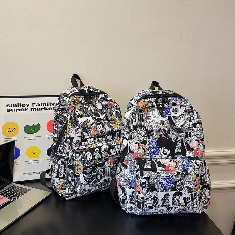 Trendy One Piece Luffy Anime B - School Backpack Teen 评论和价格