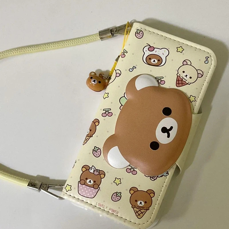 Rilakkuma Cute Cartoon Flip Le - Mini Backpack Purse 评论和价格