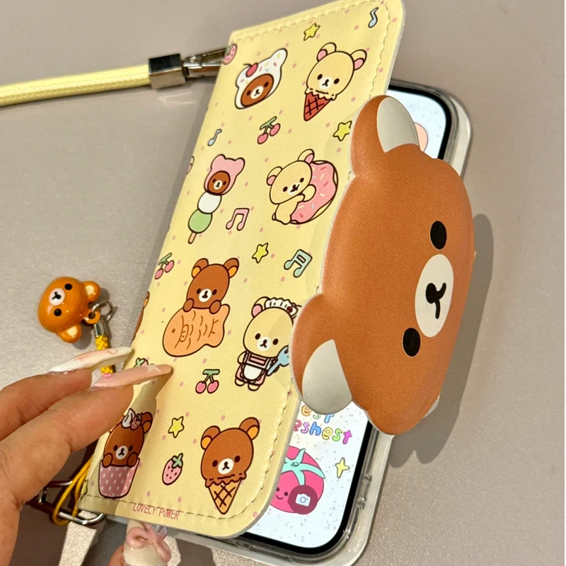 Rilakkuma Cute Cartoon Flip Le - Mini Backpack Purse 评论和价格
