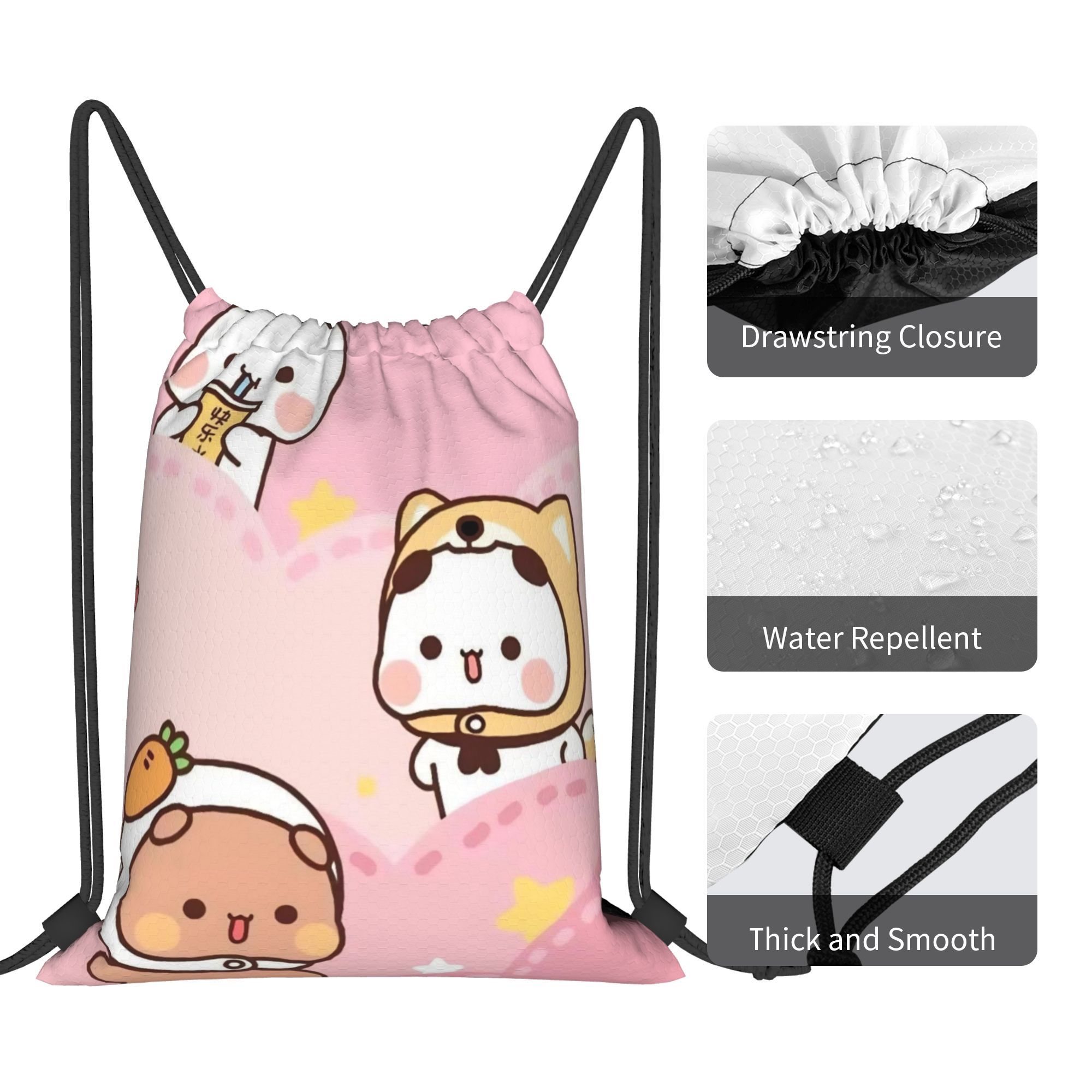Cartoon Panda Bubu Dudu Drawst - Drawstring Gym Bag 评论和价格