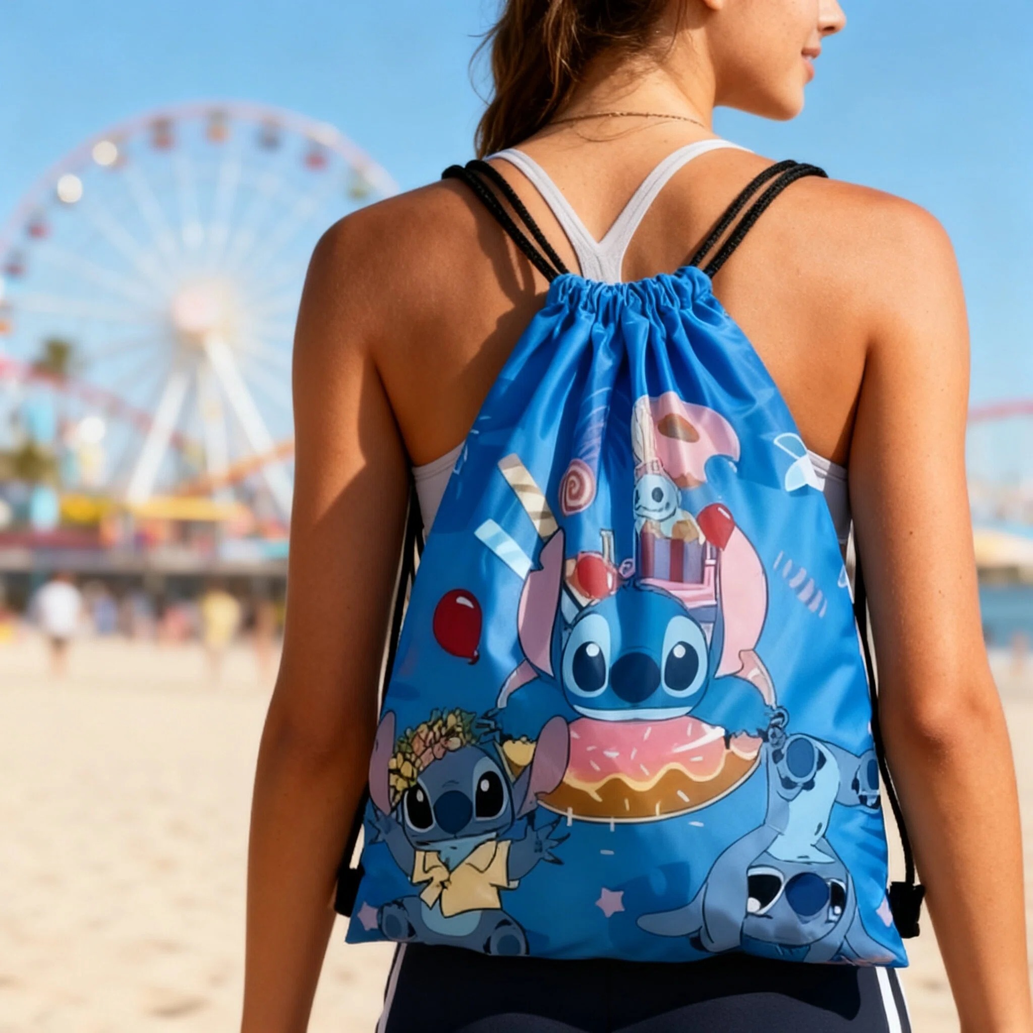 Disney Stitch Storage Bags Set - Drawstring Gym Bag 评论和价格