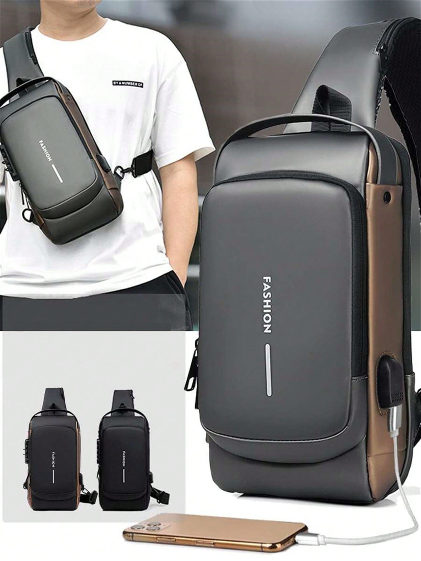 Men's Bags Shoulder Messenger  - Sling Backpack Shoulder 评论和价格