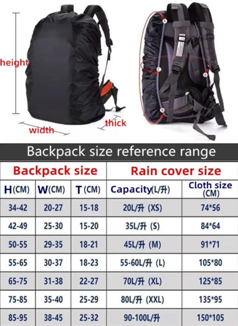 New Reflective Waterproof Back - Rain Cover Backpack 评论和价格