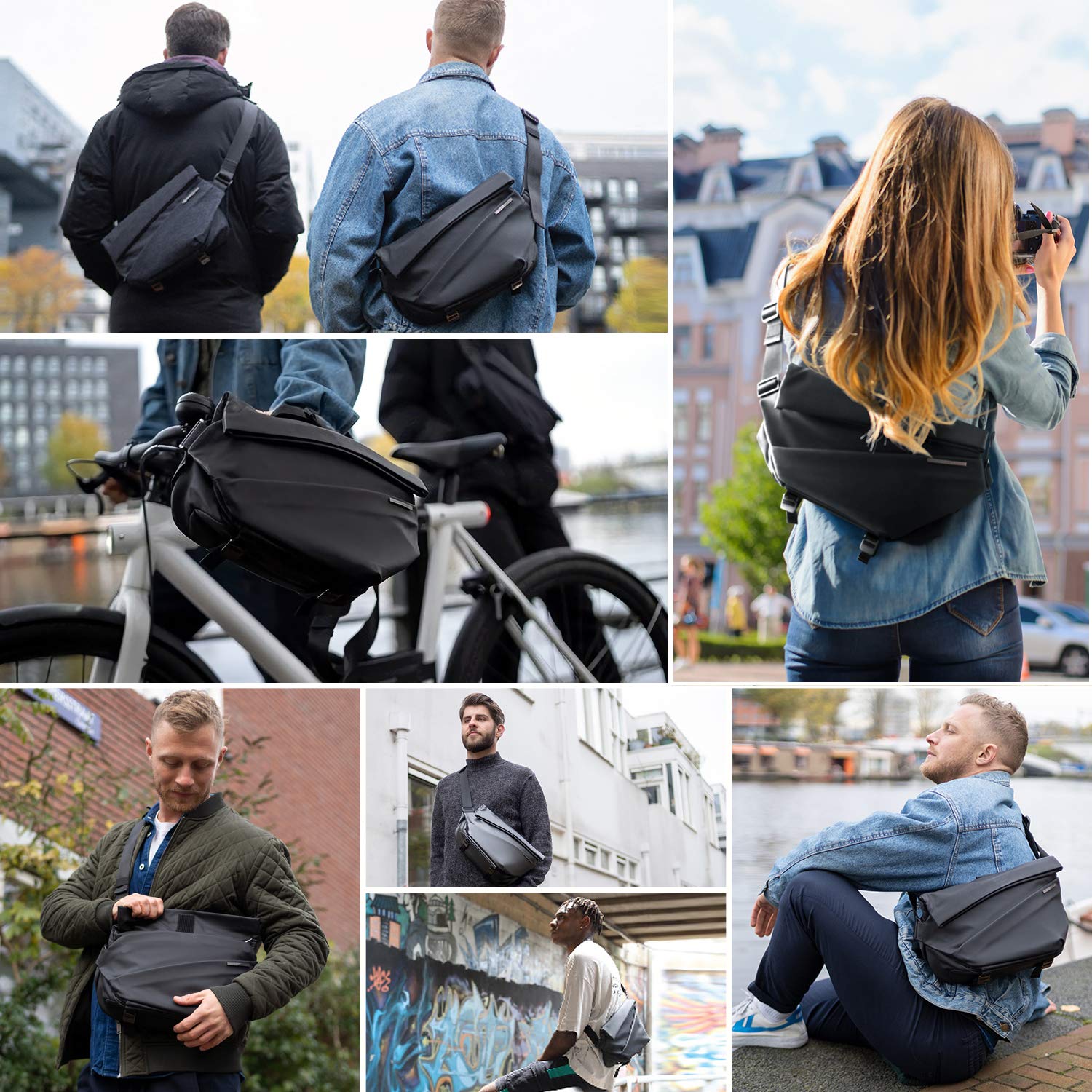 Large Anti-Theft Crossbody Bag - Sling Backpack Shoulder 评论和价格