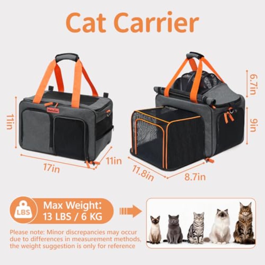 Cat Pet Carrier Soft Sided Bag - Foldable Backpack Small 评论和价格