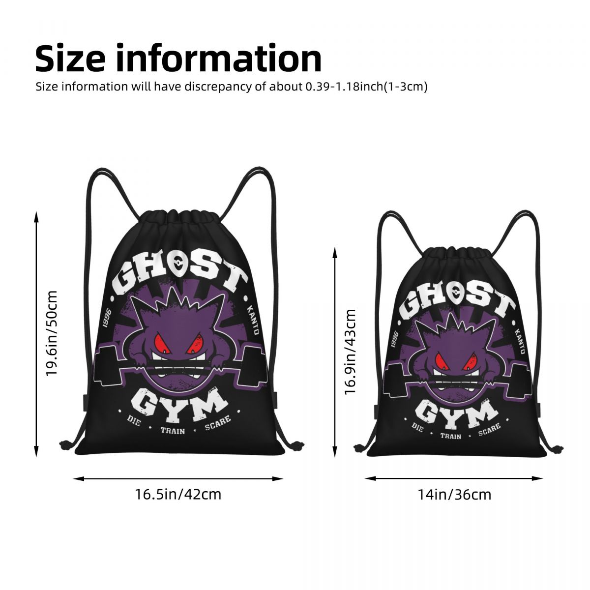 Ghost Gym Drawstring Backpack  - Drawstring Gym Bag 评论和价格