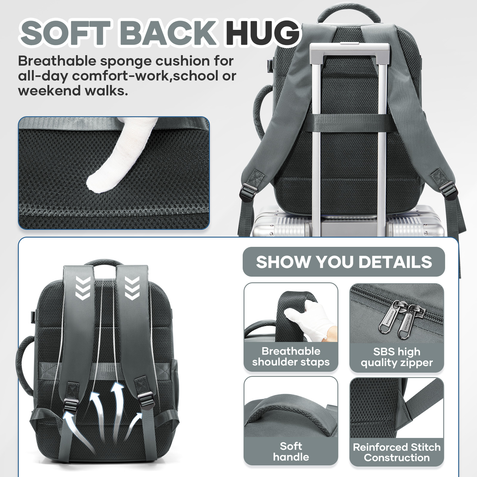 Ryanair Cabin Bags 40x30x20 Un - Canvas Backpack Casual 评论和价格