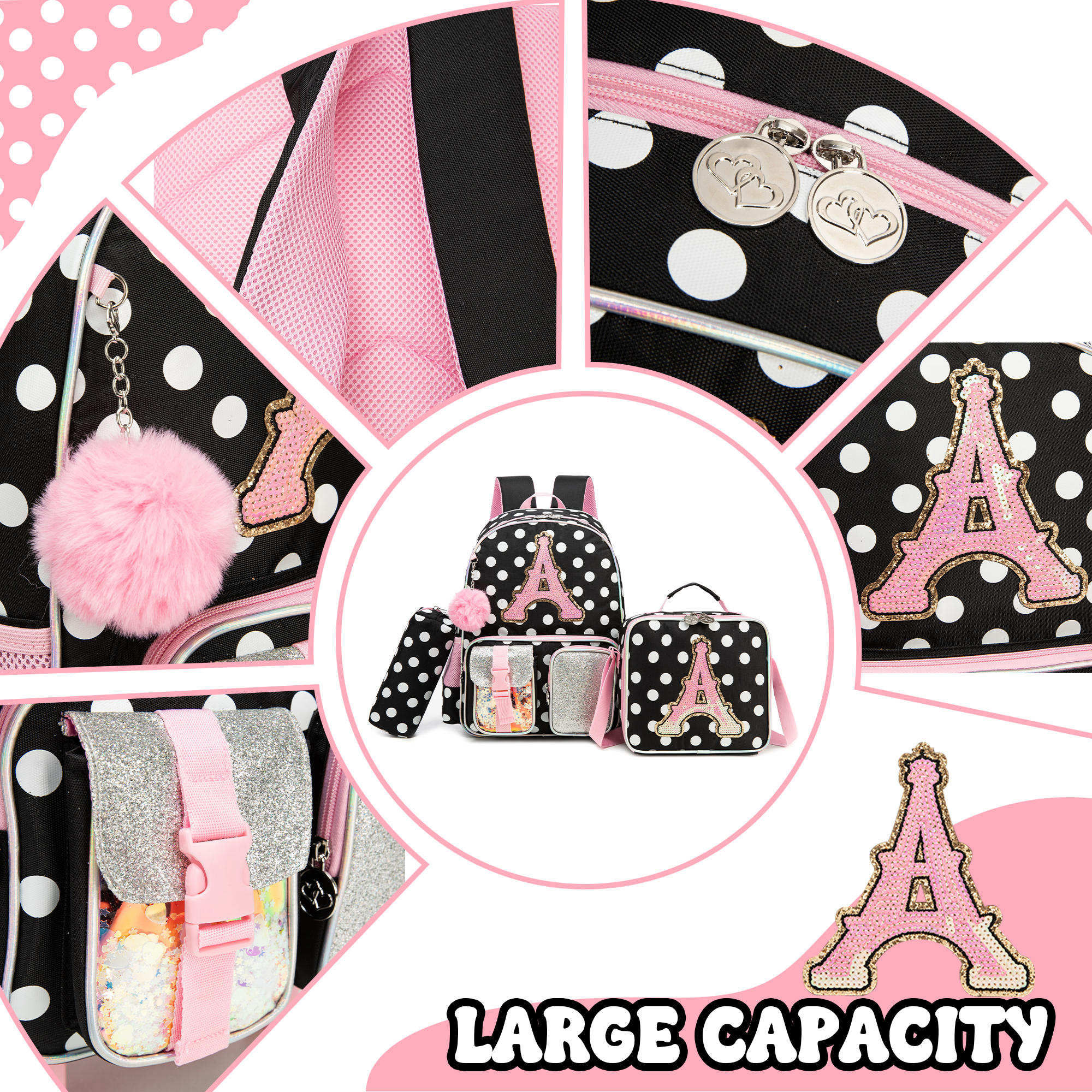 Backpack for Girls Letter Back - School Backpack Teen 评论和价格
