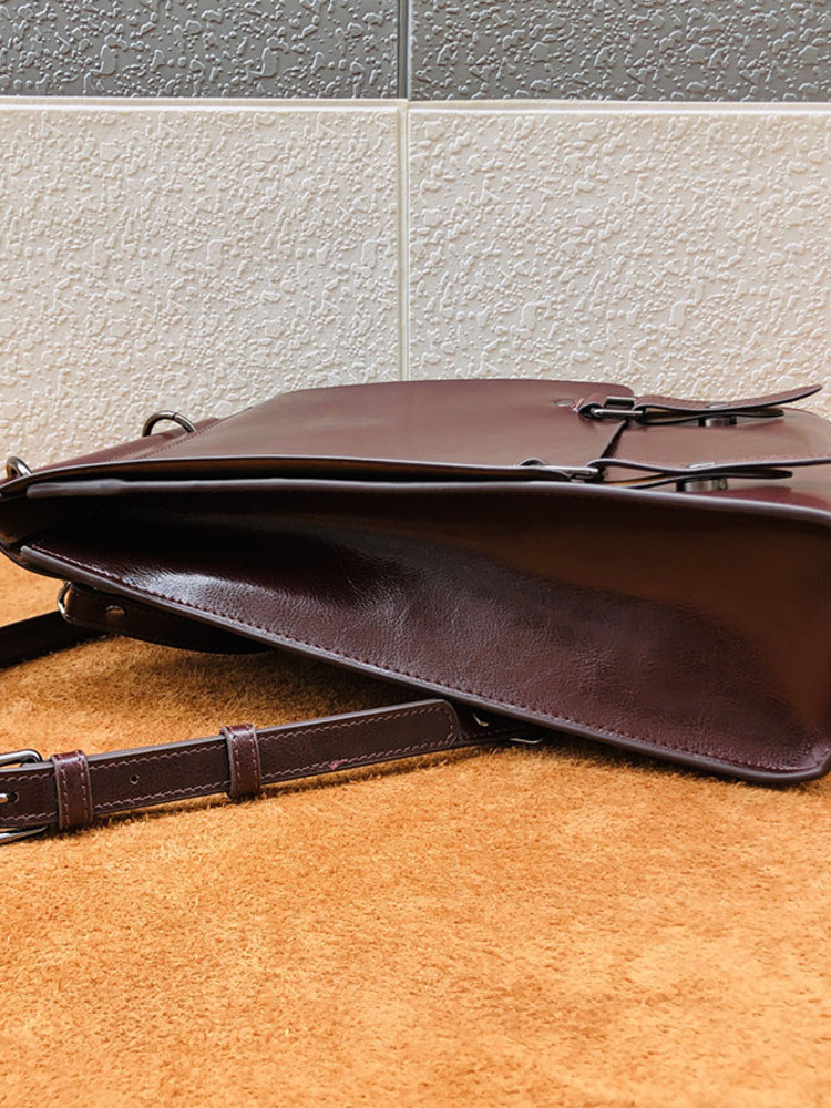 British Style Vintage Cow Spli - Leather Backpack Vintage 评论和价格