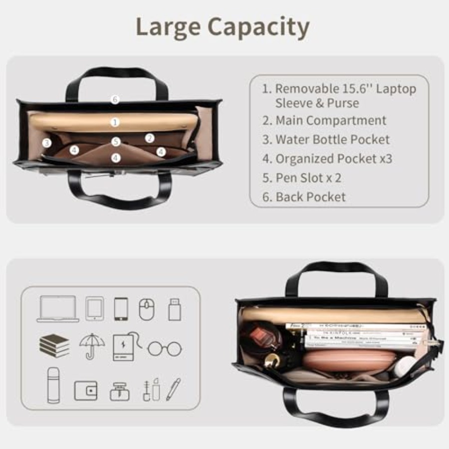 ESTARER Women's Laptop Leather - Laptop Sleeve Removable 评论和价格