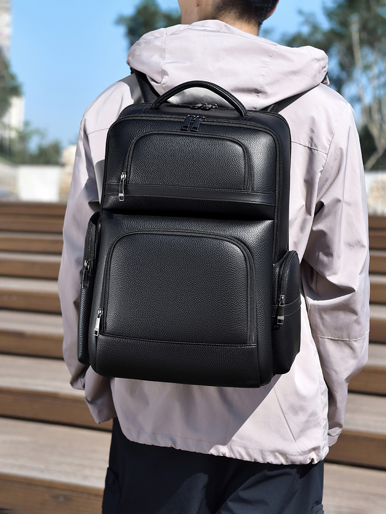 Men's Fashion Backpack PU Leat - Laptop Backpack 15.6 评论和价格