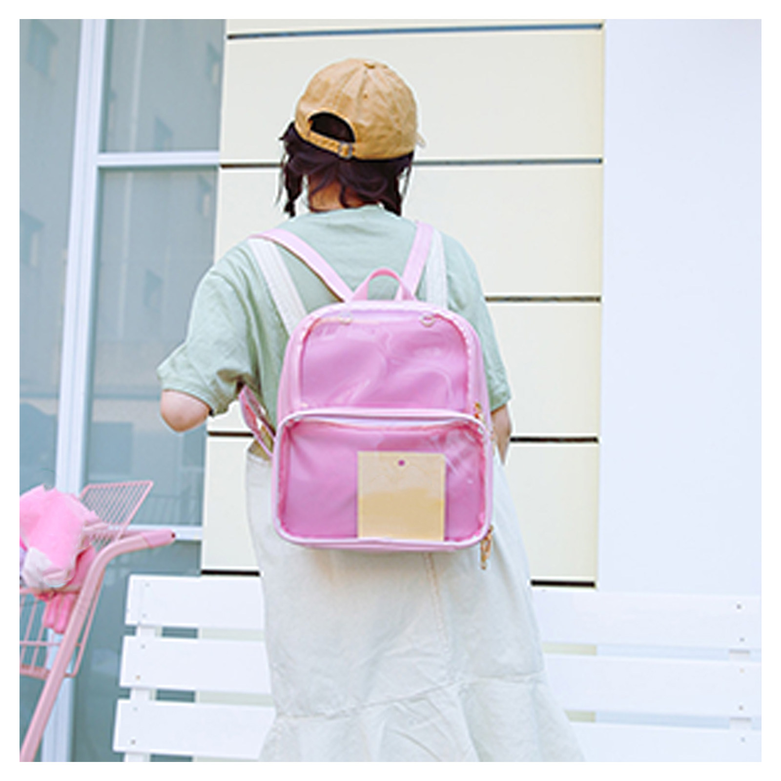 1Pcs Transparent Jelly Backpac - School Backpack Teen 评论和价格
