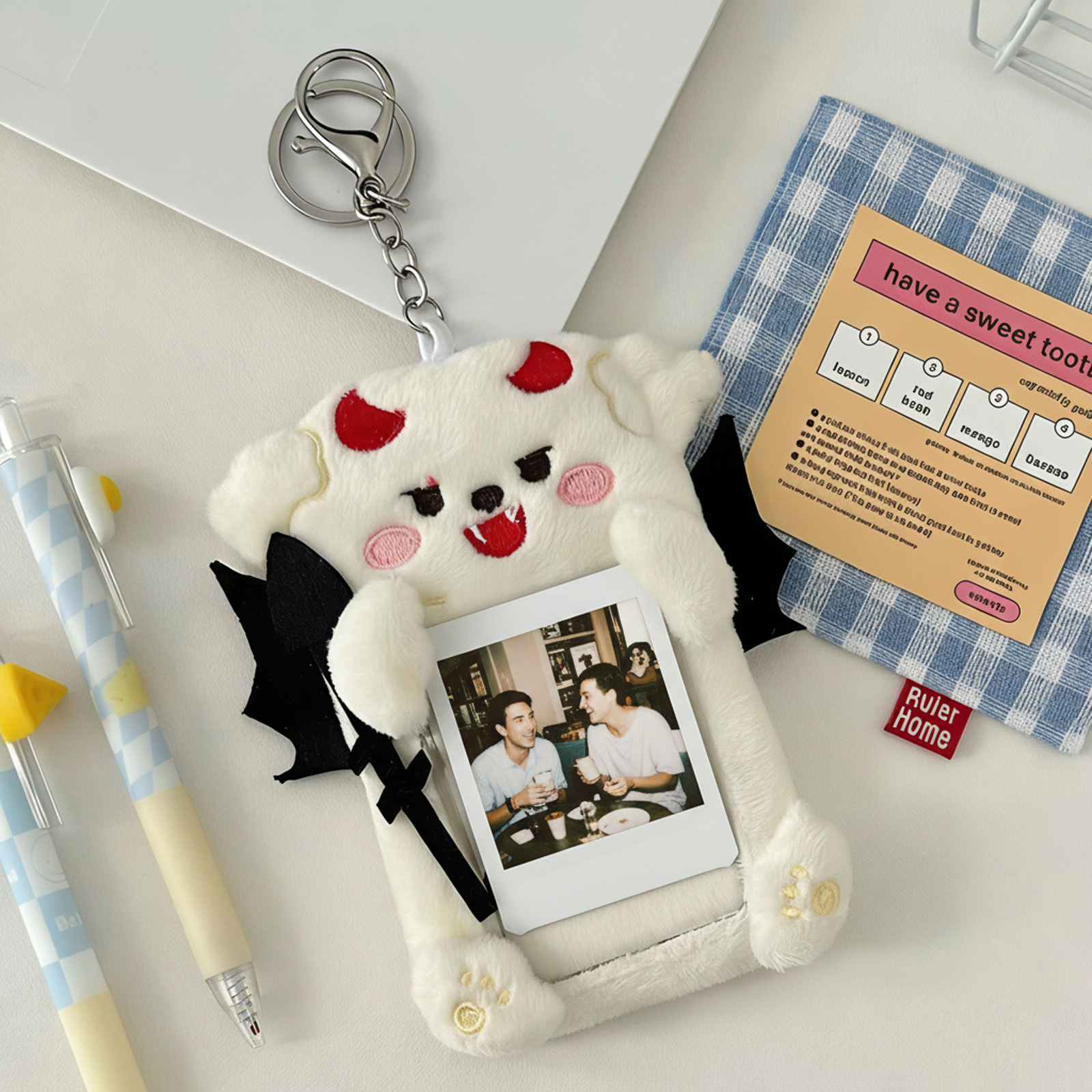 Plush Angel Devil Keychain Cut - Fashion Backpack Women 评论和价格