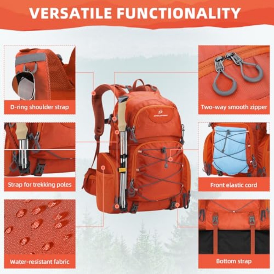Hiking Backpack, 40L Waterproo - Hiking Backpack Waterproof 评论和价格