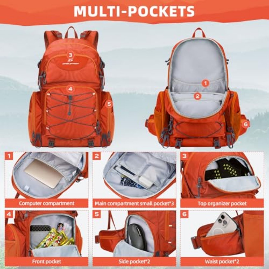 Hiking Backpack, 40L Waterproo - Hiking Backpack Waterproof 评论和价格