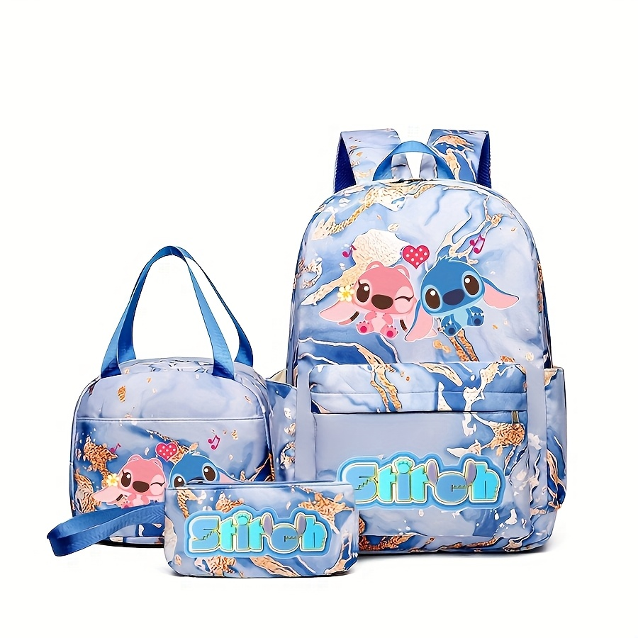 Stitch Series Cartoon Three Pi - Canvas Backpack Casual 评论和价格