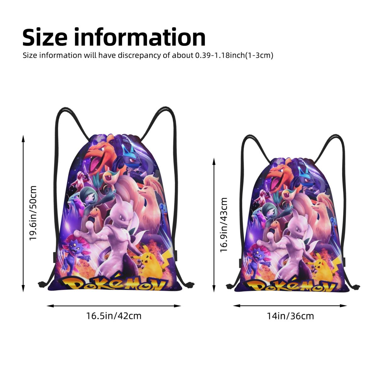 Cute Cartoon Manga Poke-Mon Ba - Drawstring Gym Bag 评论和价格