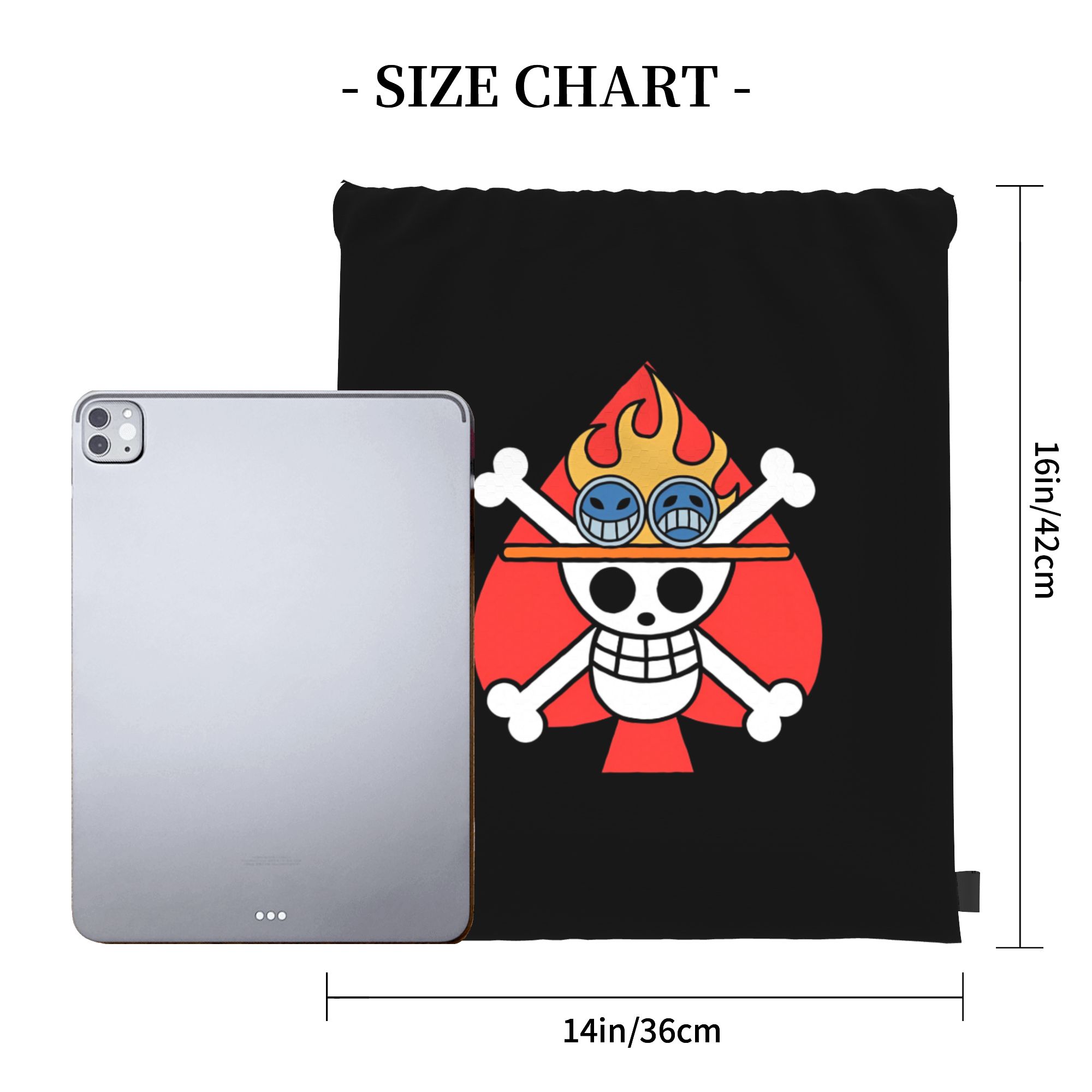 One Piece Flag ACE Drawstring  - Drawstring Gym Bag 评论和价格