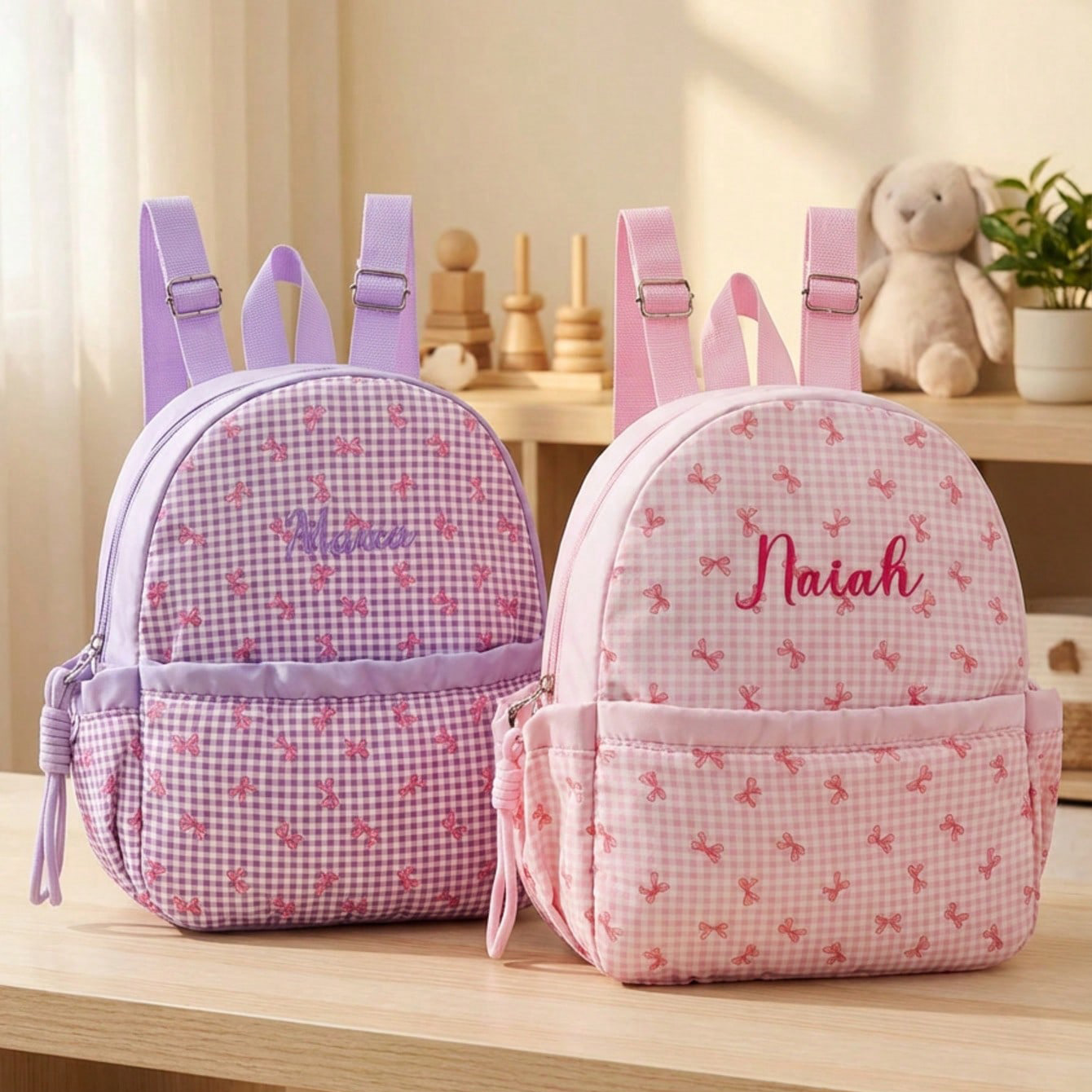 Custom Name-Letter Embroidered - School Backpack Teen 评论和价格