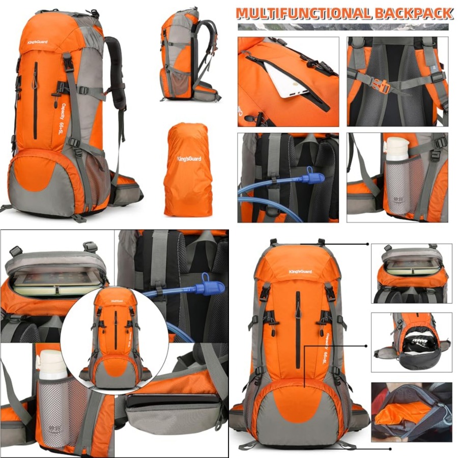 70L Hiking Backpack with Rain  - Hiking Backpack Waterproof 评论和价格