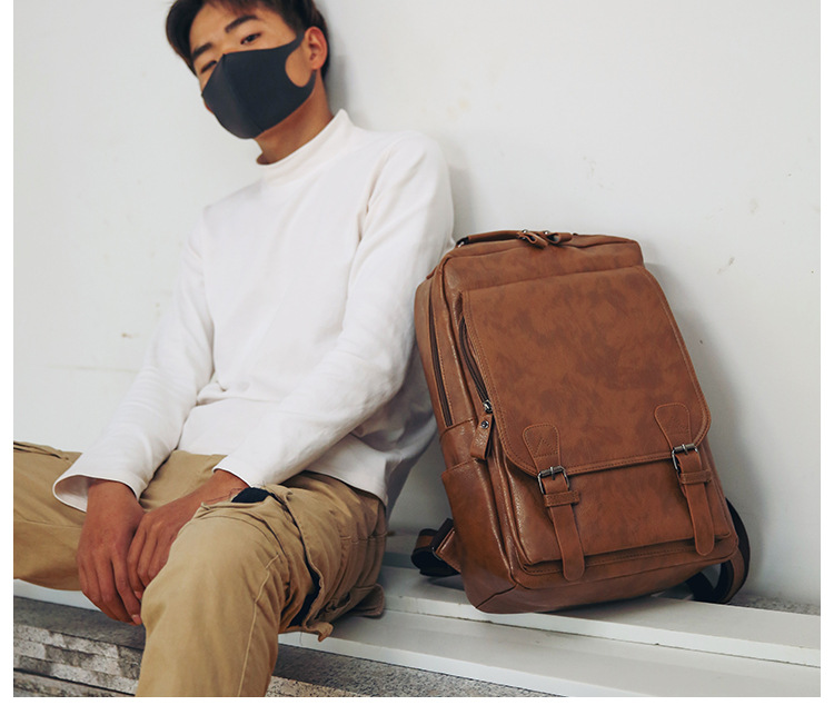 New Arrival PU Leather Backpac - Business Backpack Brief 评论和价格