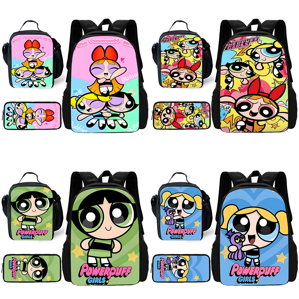 Child Cute Anime Powerpuffs Gi - School Backpack Teen 评论和价格