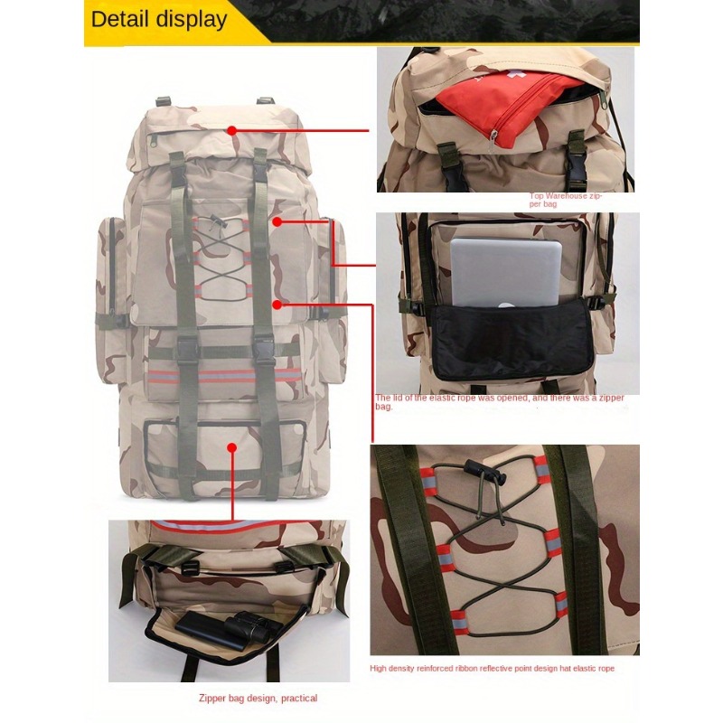 Large Capacity Outdoor Tactica - Rucksack Military Style 评论和价格