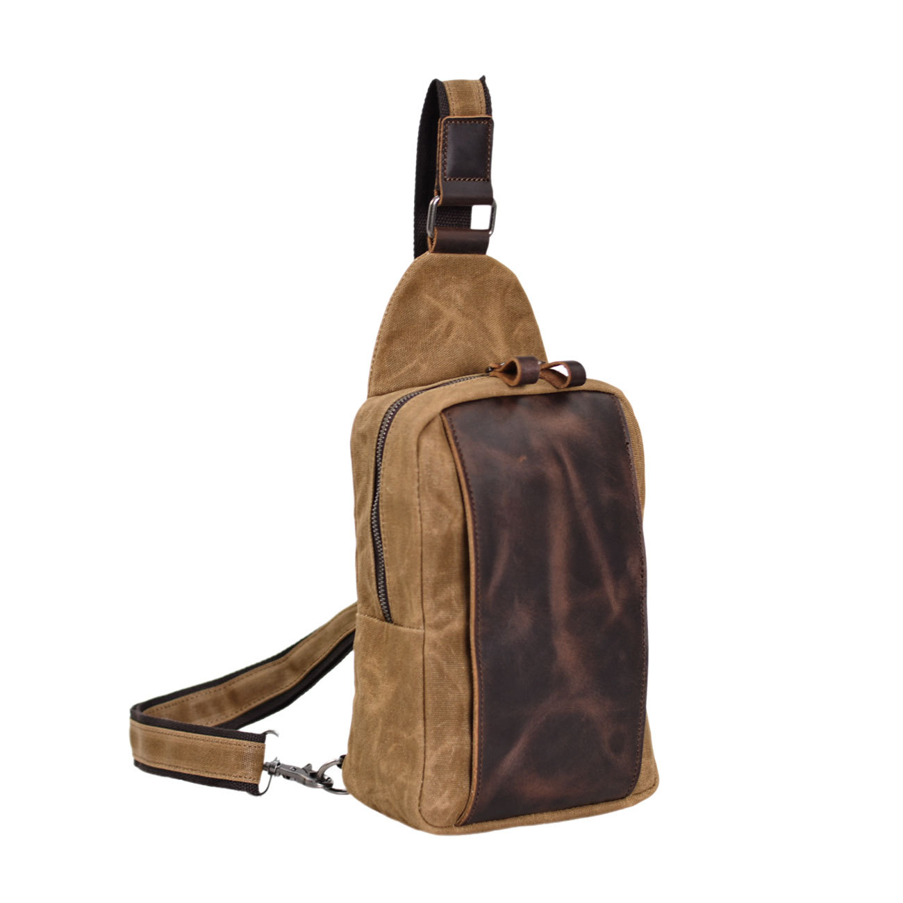 Casual Men's Vintage Waxed Can - Sling Backpack Shoulder 评论和价格