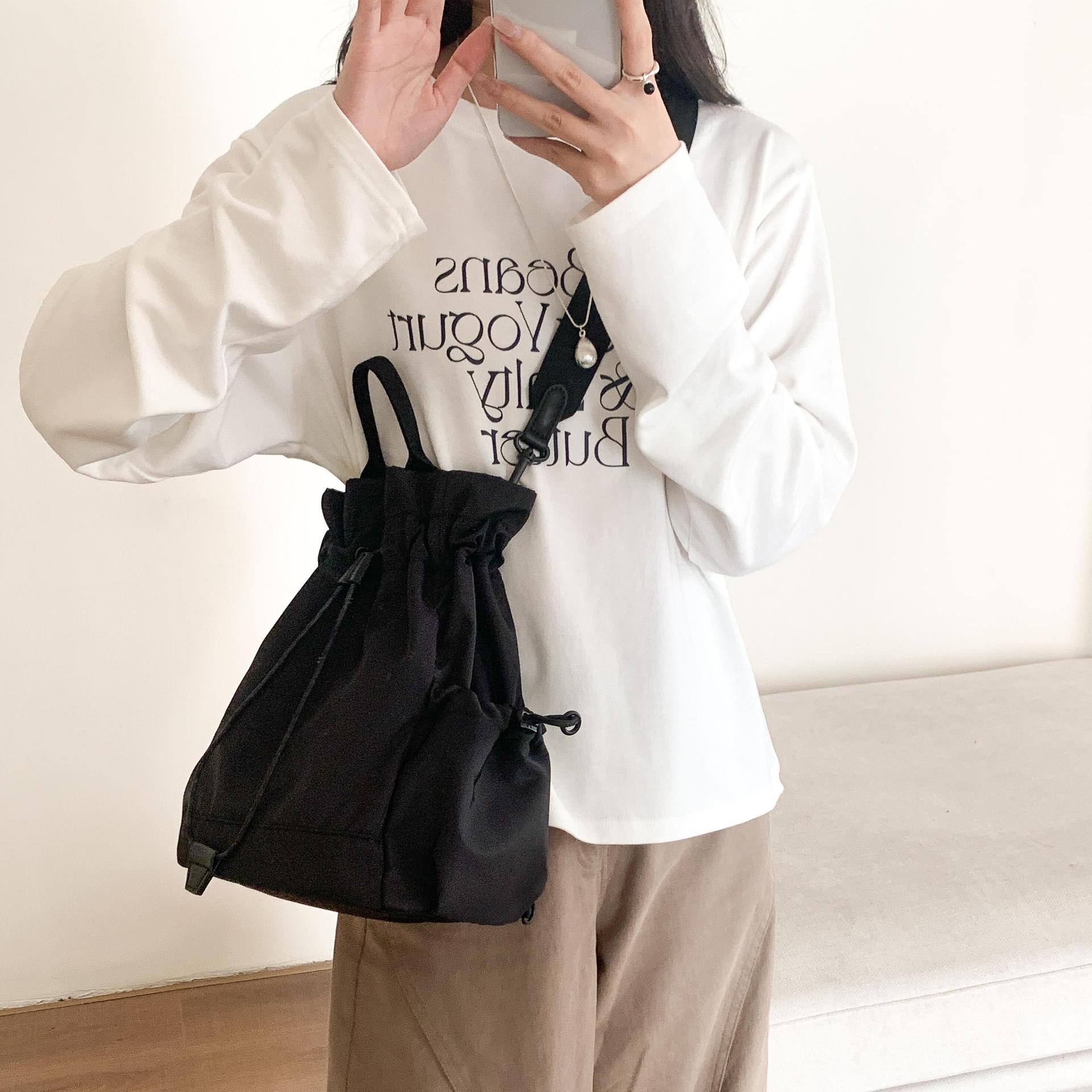 Multi-function Drawstring Buck - Canvas Backpack Casual 评论和价格